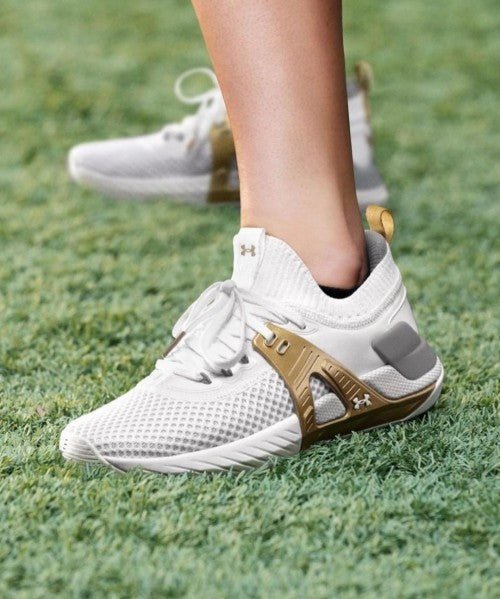 Branded UA Project Rock 4 WHITE GOLD